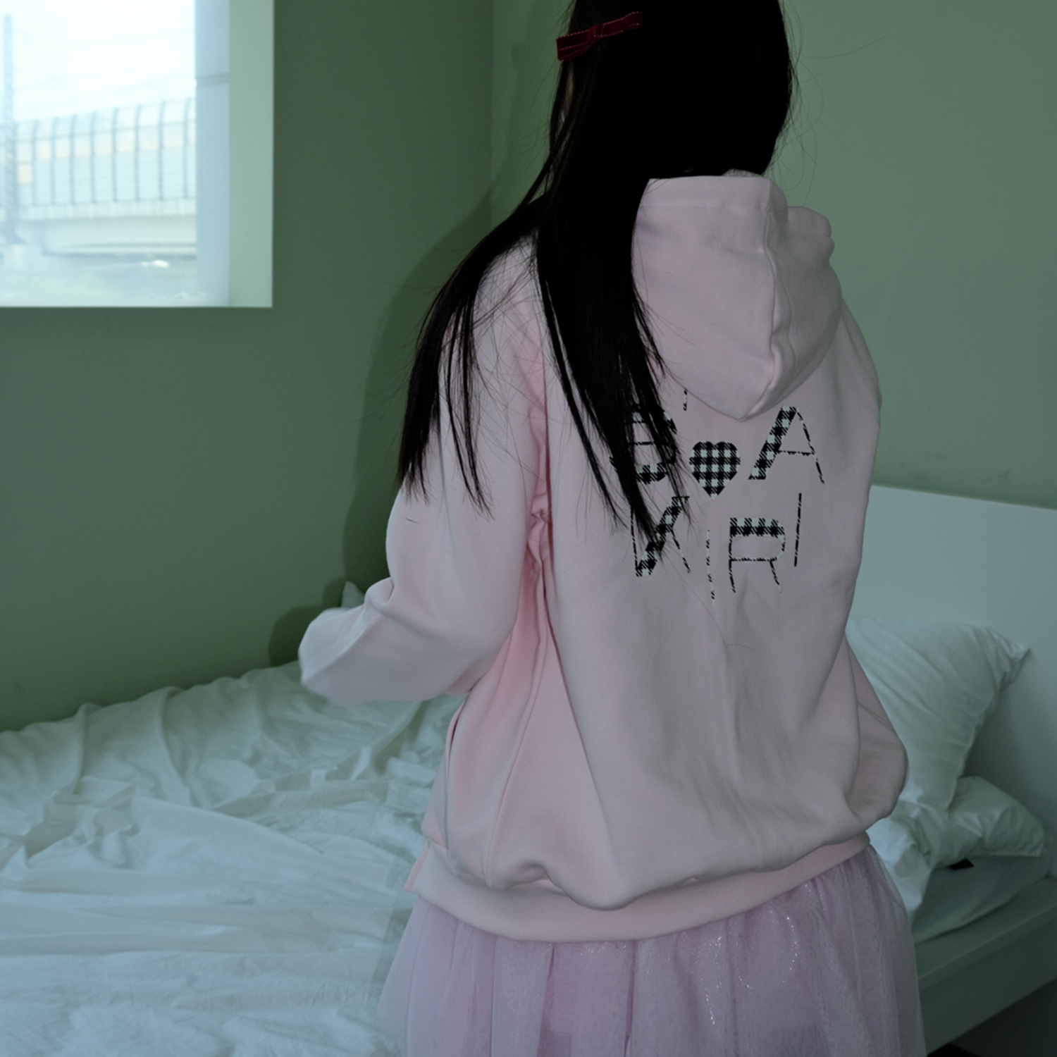 KIRIGIRL HOODIE ZIP UP _PINK