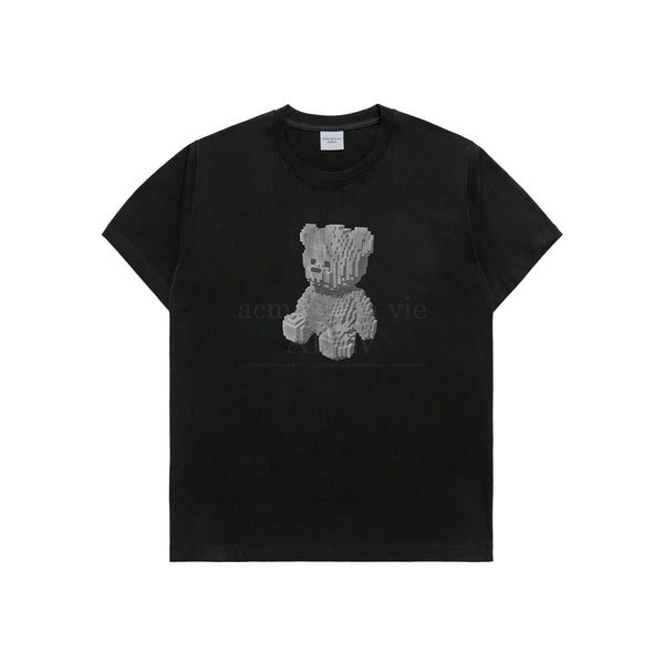 24FW ブロックベアショートスリーブTシャツ ブラック