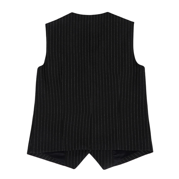 Classic stripe single vest jacket (BLACK)