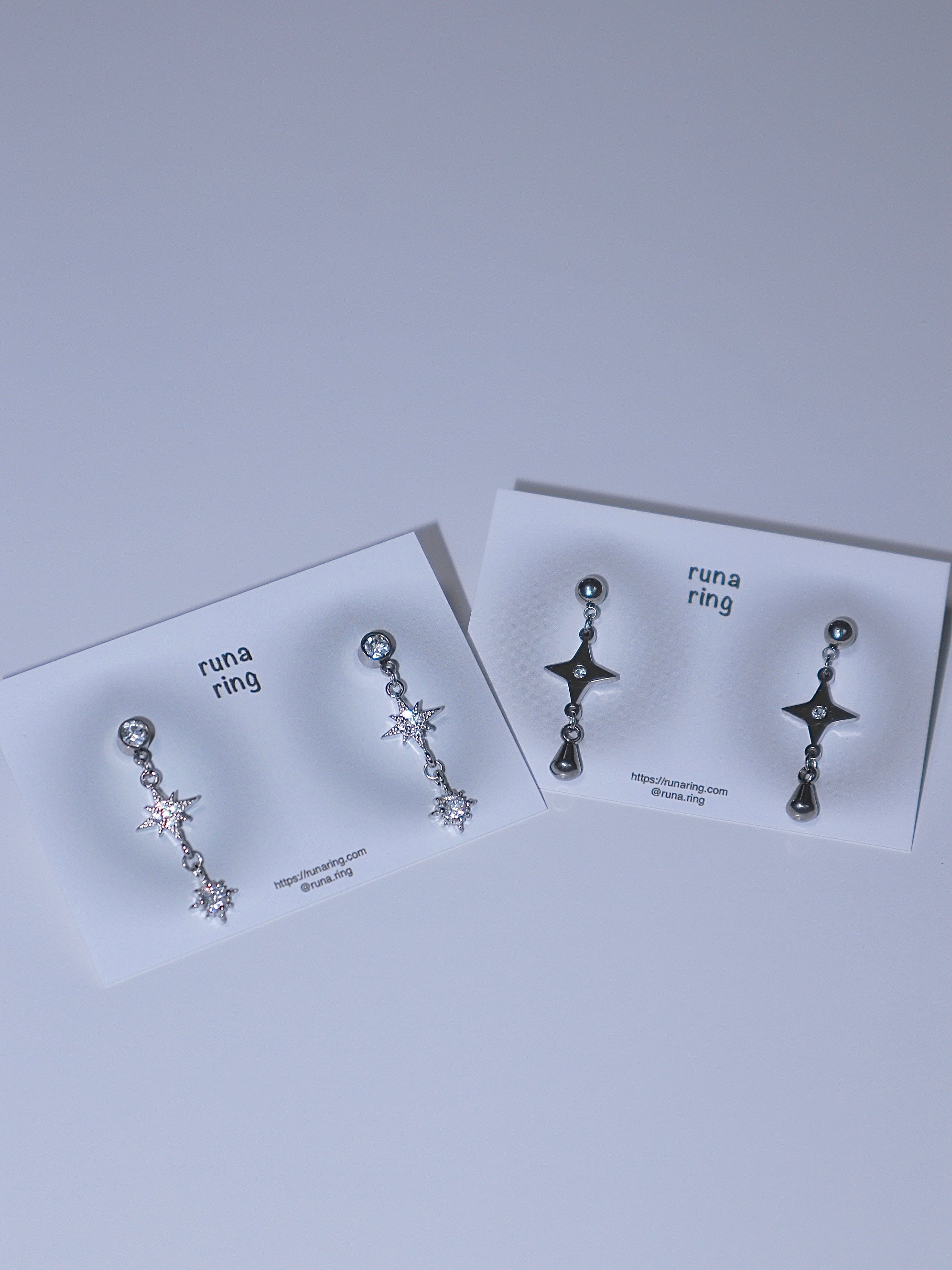 All surgical steel water drop point earrings