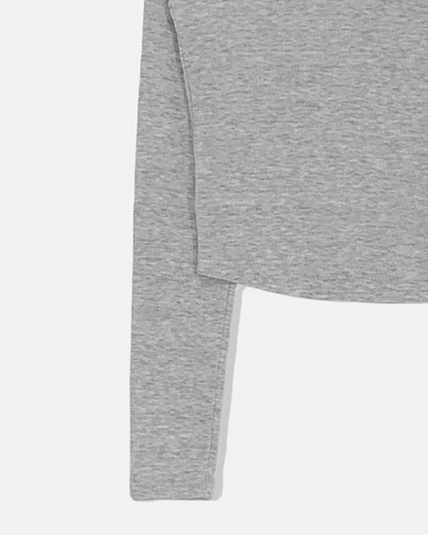 SANDION V-NECK LAYERED LONG SLEEVED LIGHT GRAY