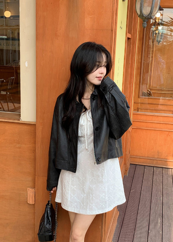 IF Spring Leather Jacket (3color)