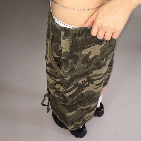 Barty Military Camo Half-Length Bermuda Pants