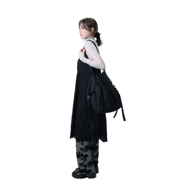 Kiki Ribbon Shoulder & Backpack / Black