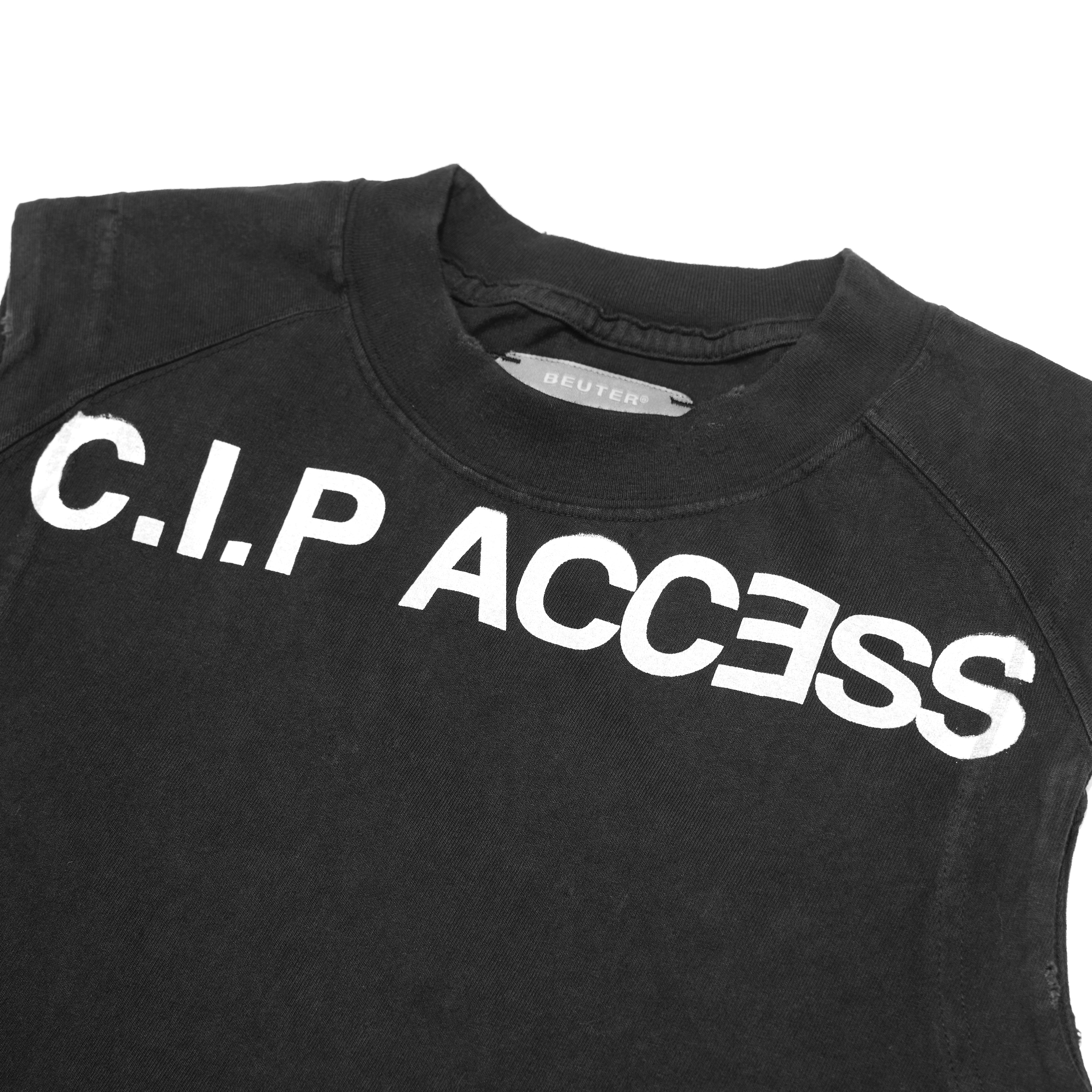 BEUTER® "C.I.P ACCESS" BLACK WASHED TANK TOP