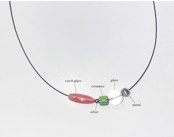 point beads necklace (6color)