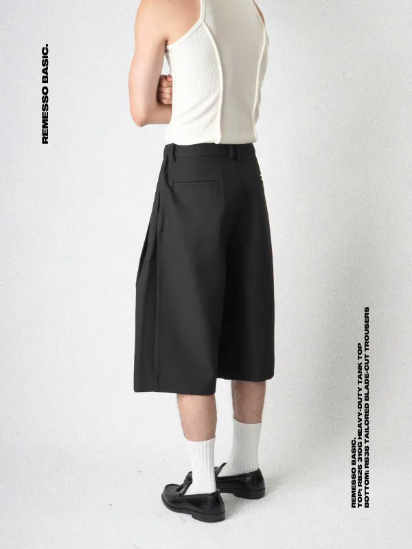 RB38 ストラクチャードワイドレッグ3/4トラウザー