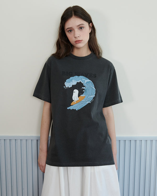 【MADE】SURF GHOST PRINT T-SHIRT [BLACK]