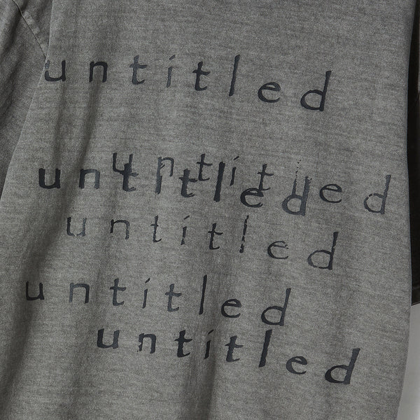 Untitled レイヤーロゴピグメントウォッシュ半袖 Gray
