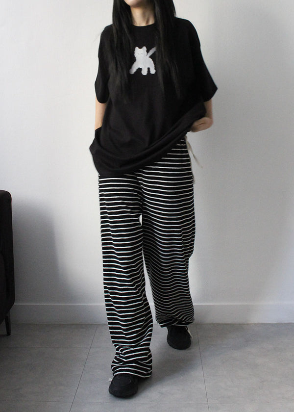 TERRY STRIPE PANTS