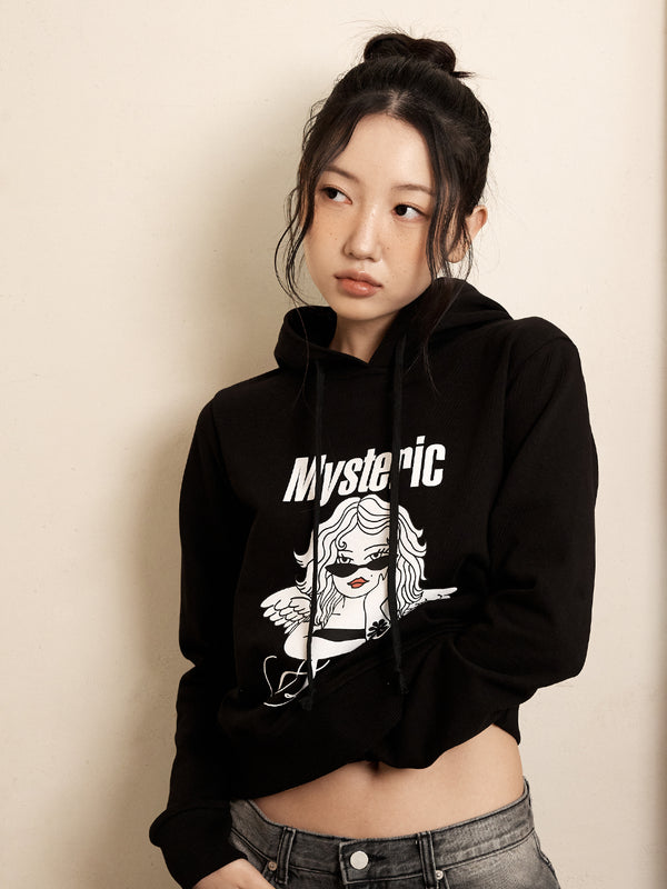 Mysteric Angel Hoodie, Black