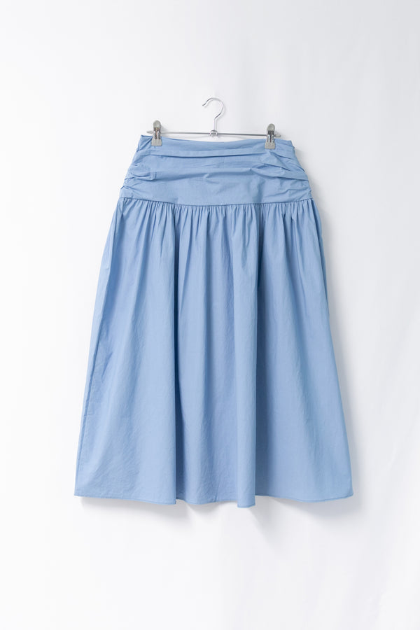 tuck flare cotton skirt(3colors)