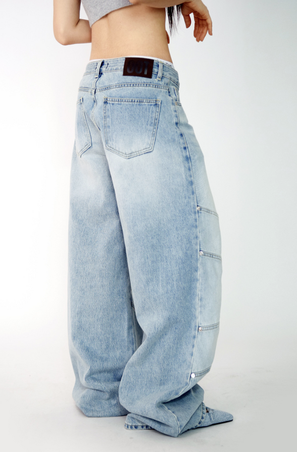 wing denim pants(2color)