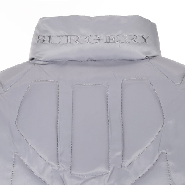 surgery biker embossing puffer jacket 'grey'