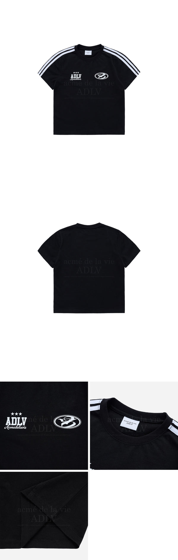 [24SS] CIRCLE SYMBOL TRACK CROP SHORT SLEEVE BLACK