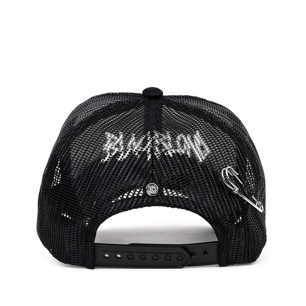 BBD Graffiti Metal Logo Trucker Mesh Cap (Black)