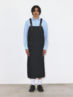 CARGO INDIGO DENIM WORK DRESS(APRON)