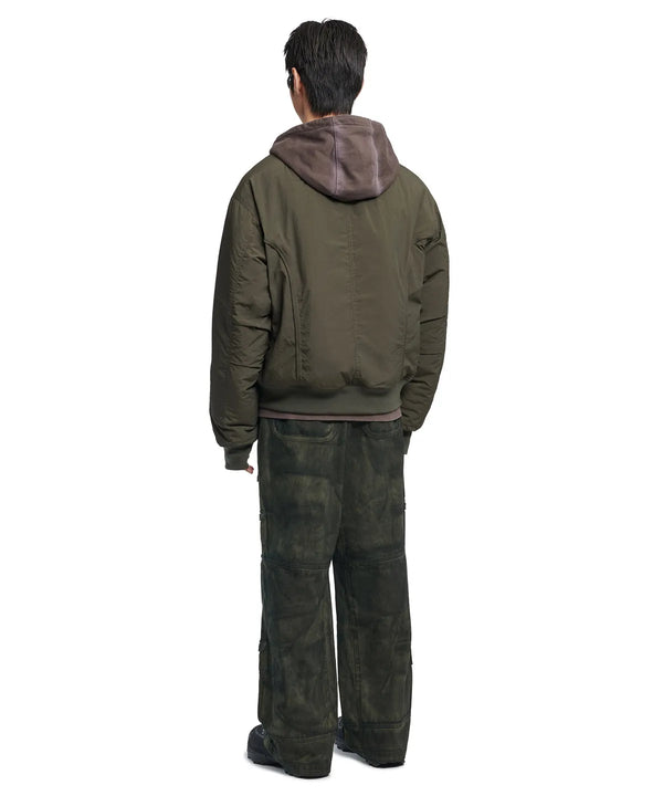 ペインテッドカーゴパンツ-カーキ