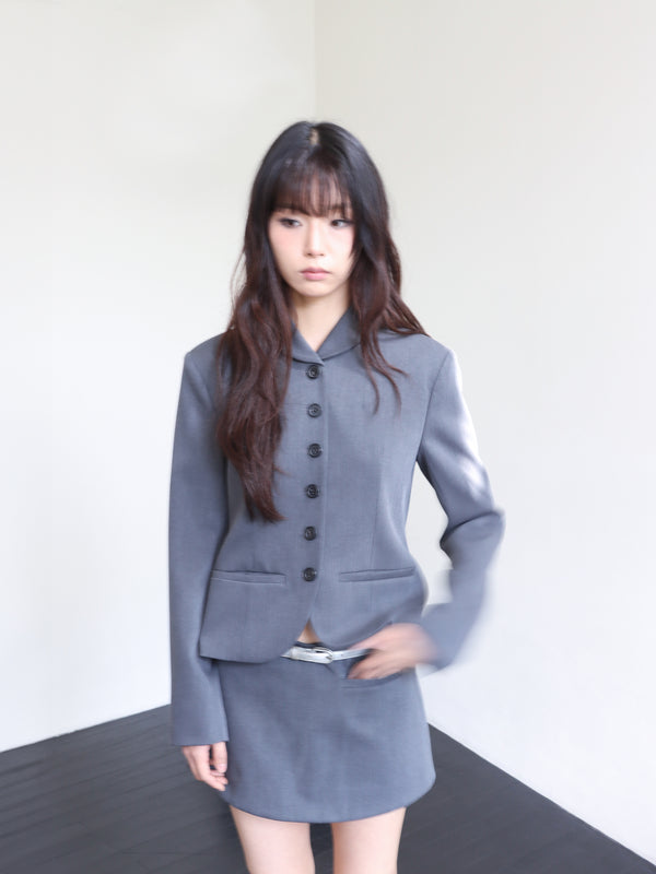 CLASSIC ROUND JACKET (GREY)