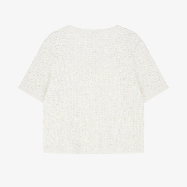 Wrinkle Crop Tee Ivory