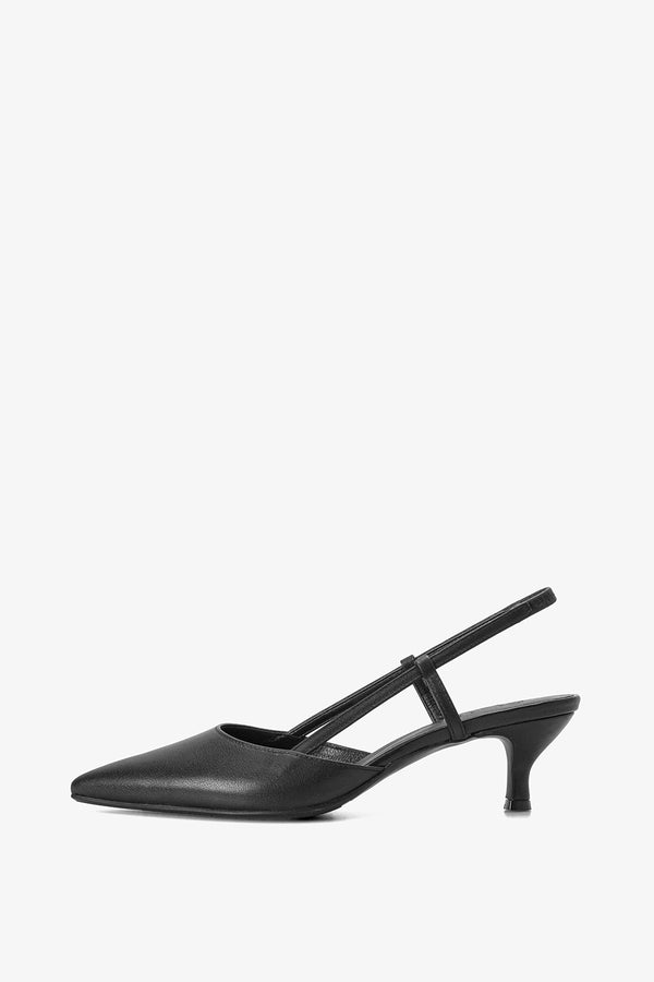 KITTEN SLINGBACK IN BLACK