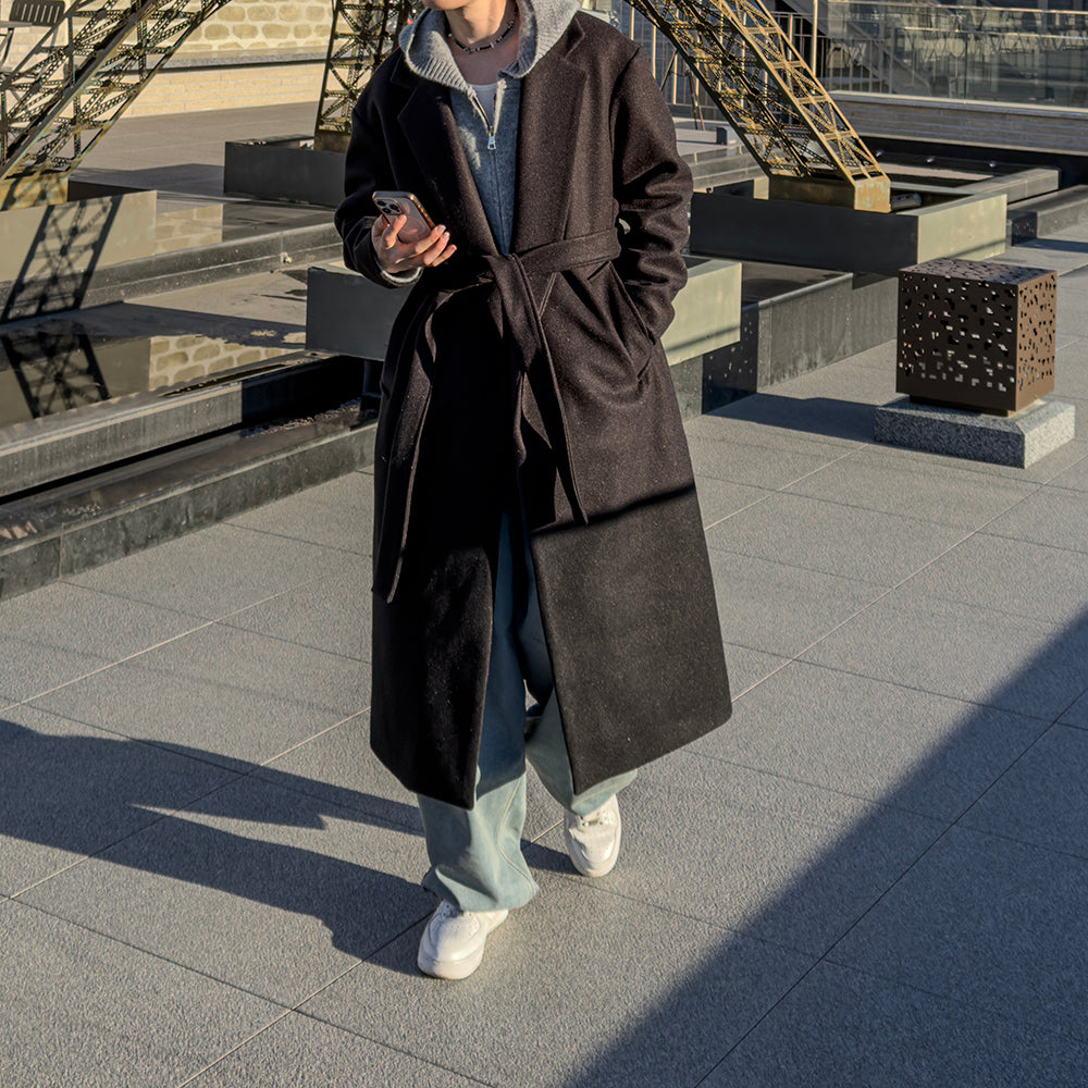 ナイスオープンローブロングコート