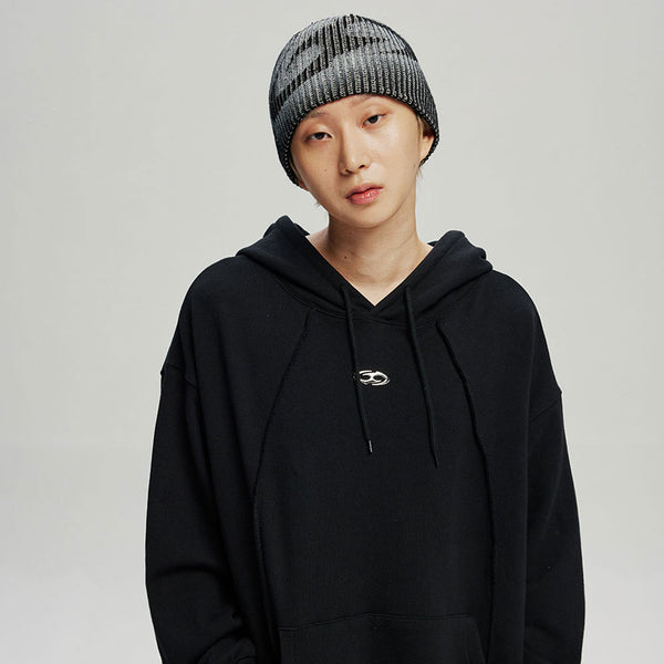 SYMBOL LOGO SPRAY WASHED BEANIE_BK