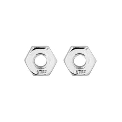 NO.492 [SILVER] NUT EARRING