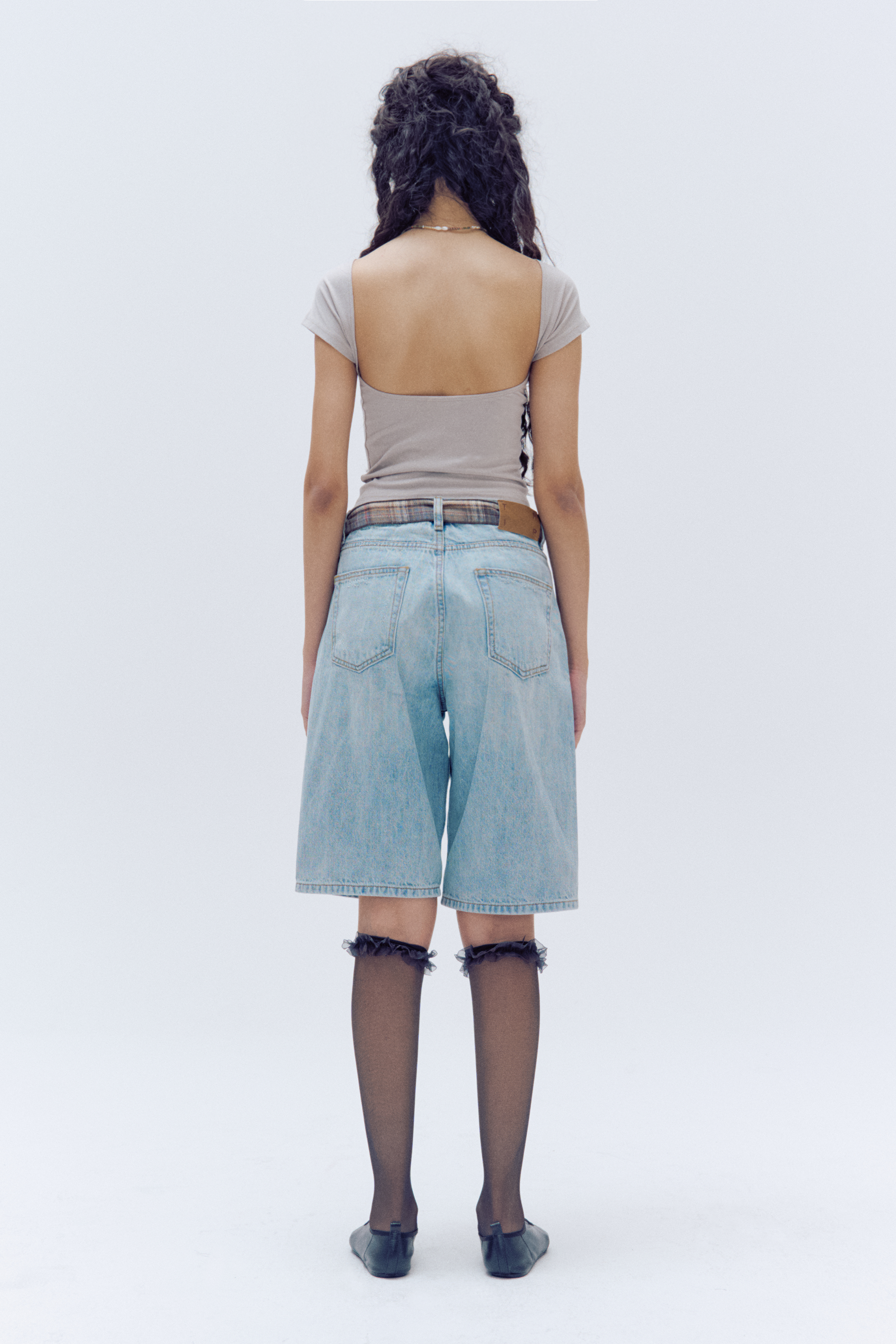 ハーフ・ショートパンツ [COLN] hold track denim bermuda pants (2c) SCARF BELT DENIM SHORTS (P31125S) - TRIP SHOP | 60% - Asian
