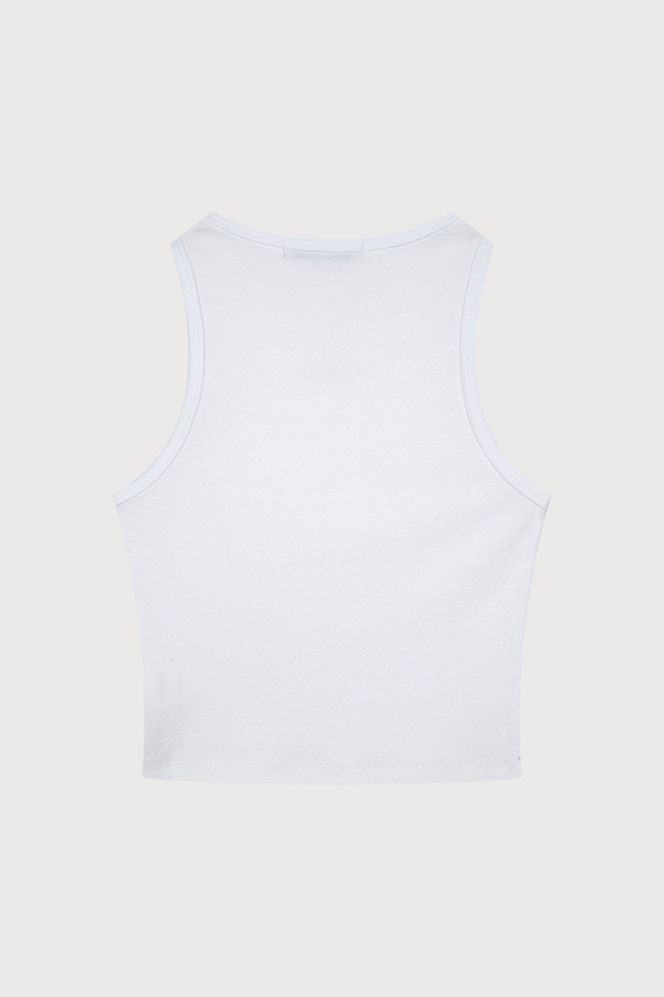 Logo Sleeveless Tee Ivory