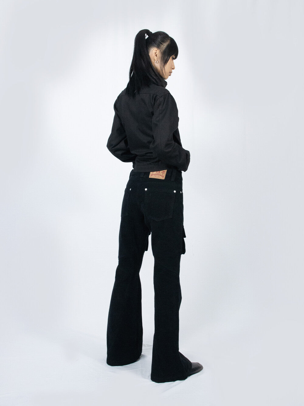 【Blumarine】ローライズベルベットフレアカーゴパンツ カーゴパンツ Southernmost Bush Trousers 3rd 〈ZZ-0207