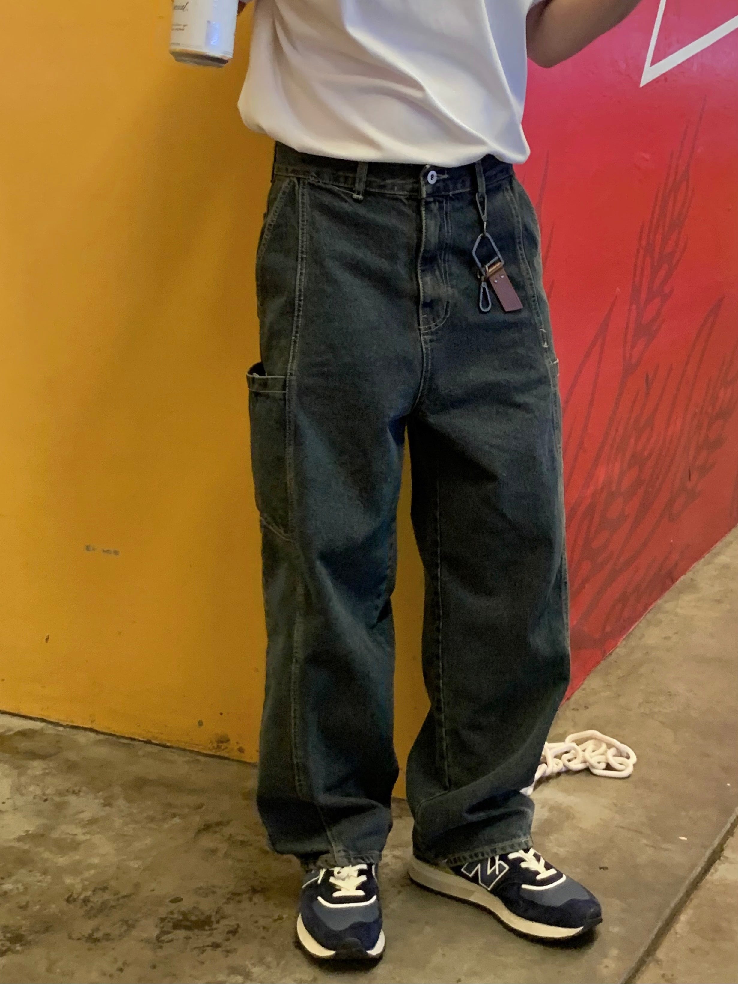 Mid work denim pants