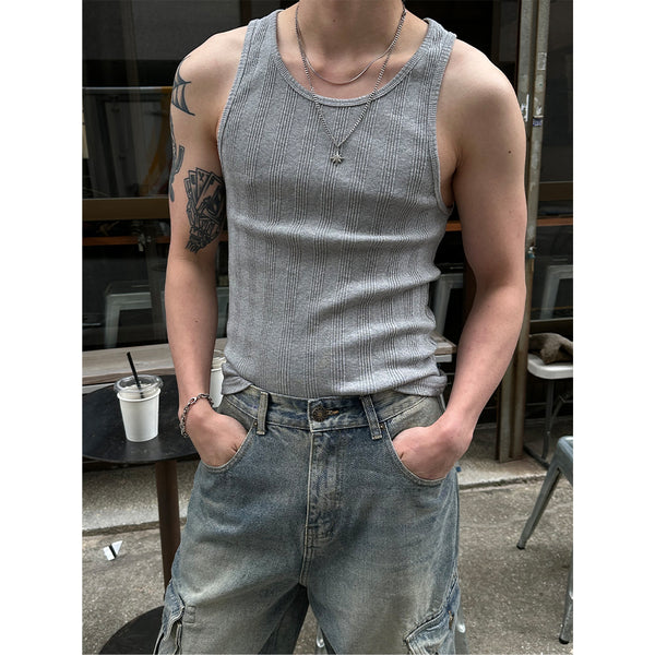 [S/S] Line golgi cotton sleeveless(3color)