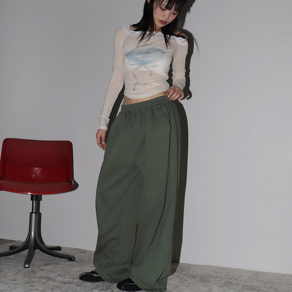 Acho Side Slit Two-Way Sweat Pants