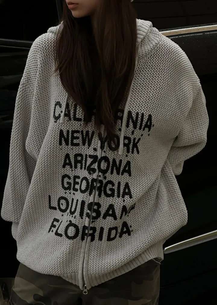 カリニットライトグレージップアップ