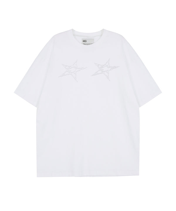 [Unisex] ツインスターTシャツ White