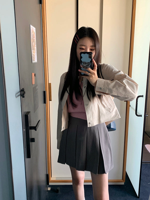 [MADE] Peto Pintuck Mini Skirt