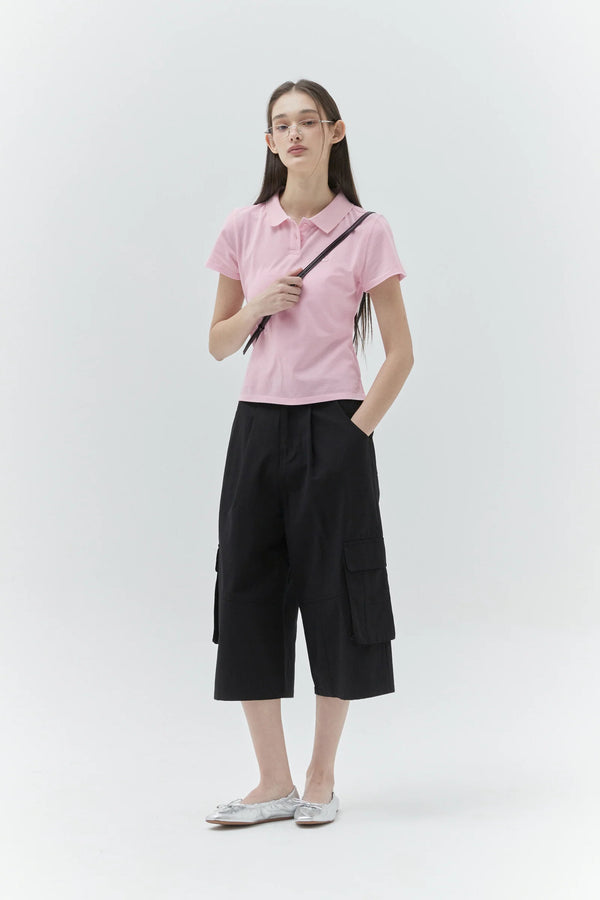 KIRSH PLAIN SLIM FIT PIQUE T-SHIRT - LIGHT PINK