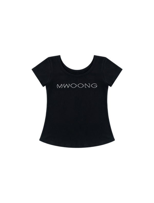 Mwoong Jewerly Scoop T-shirts(BLACK)