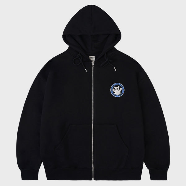 [UNISEX] Big Line Bear Smile Wappen Hoodie