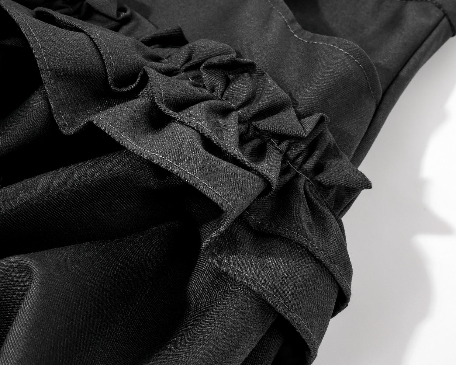 Ruffle Balloon Shirring Mini Skirt 231216236