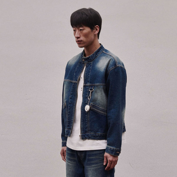 HOOK DENIM RACER JACKET_BLUE