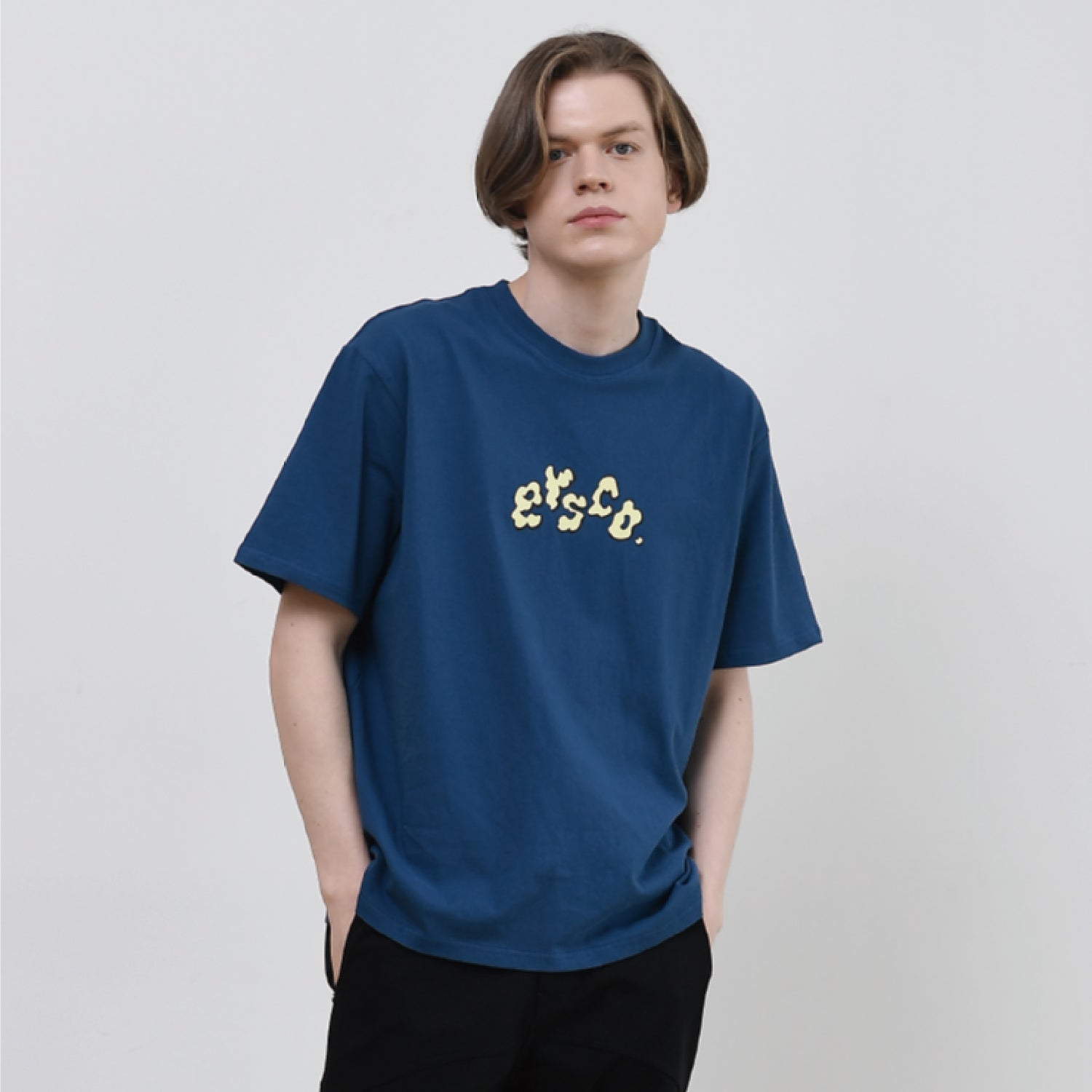 cloud tee_navy blue