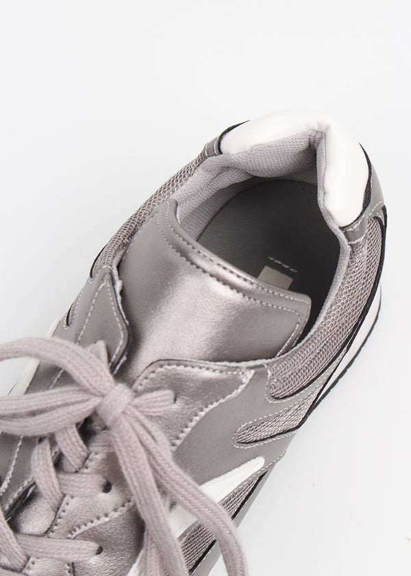 SILVER STILETTO SNEAKERS