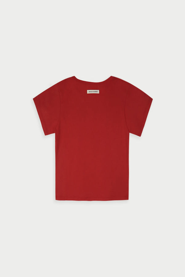 Label basic t-shirt_red