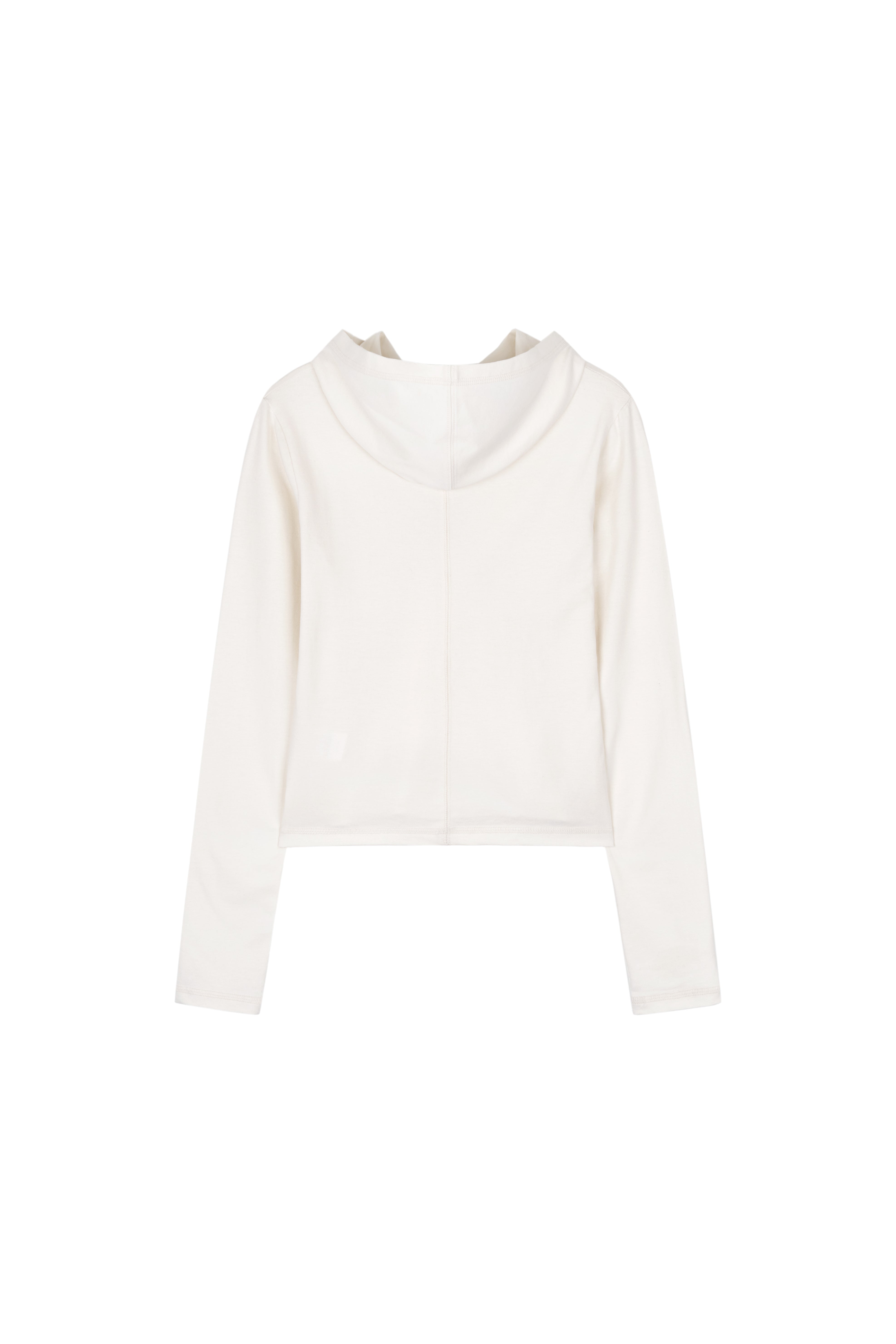 STUD LINE HOODIE / IVORY