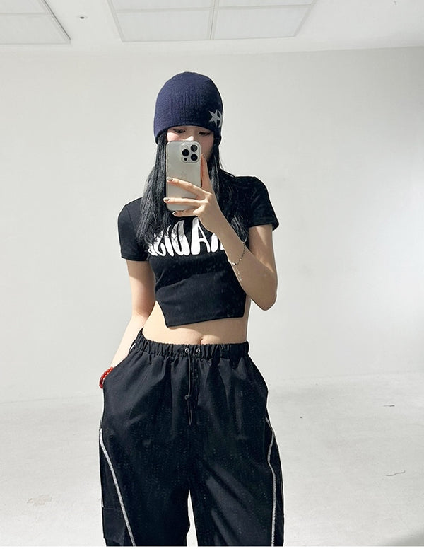 Paradise Side Cutting Cropped T-Shirt