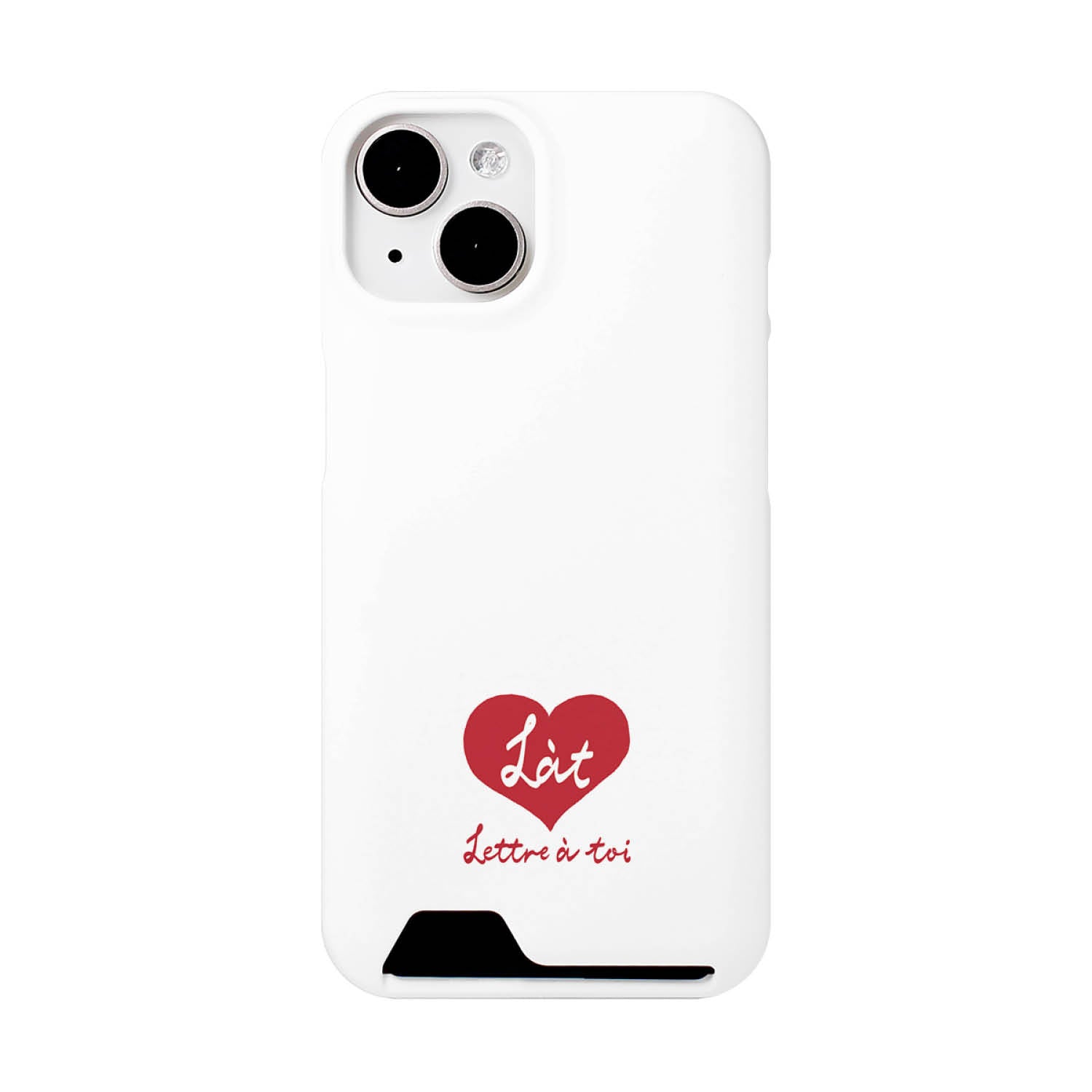 【MADE】Heart Logo Phonecase White(Glossy Card Pocket)