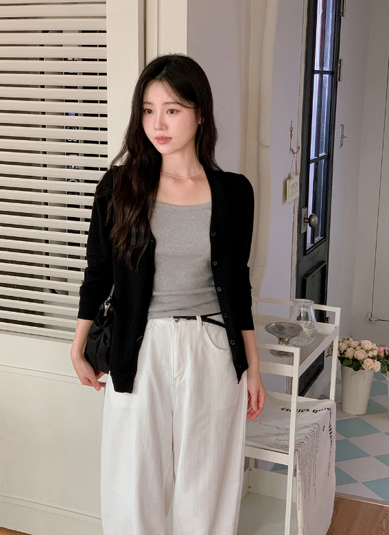 #Daily Basic V-neck Knit Cardigan (5color)