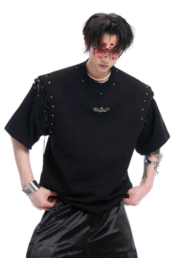 Deconstructed Strap Cutout Tee